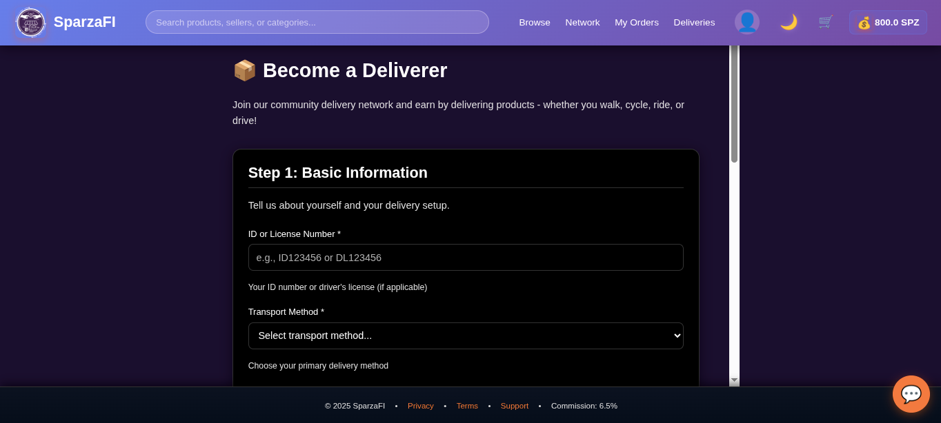 SparzaFi Platform Screenshot 4